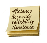 efficiency accuracy reliability timeliness